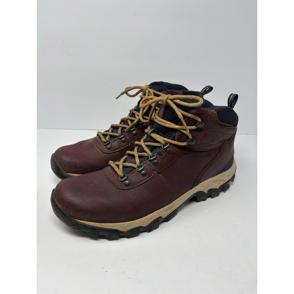 COLUMBIA Newton Ridge Plus II Waterproof Hiking Boots Burgundy Sz 13